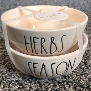 RAE DUNN HERBS and SEASON mini bowls